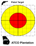 ATCO Plantaqtion - Red and Yellow Pistol Target