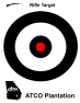 ATCO Plantation - Black and Red Bullseye Rifle Target