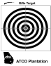ATCO Plantation - Blackand White Bullseye Rifle Target