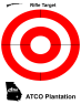 ATCO Plantation - Red Bullseye Rifle Target